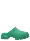 Ganni Recycled Rubber Retro Mules In Green