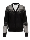 Dolce & Gabbana Lace-trimmed Cashmere-blend Cardigan In Black