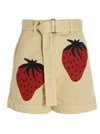 Jw Anderson J.w. Anderson 'strawberry' Bermuda Shorts In Beige