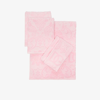 Dolce & Gabbana Logo-jacquard Towel Set In Pink