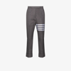 Thom Browne Grey 4-bar Stripe Tailored Trousers In Grey