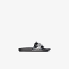 Moschino Mens Black Rubber Sandals In Black