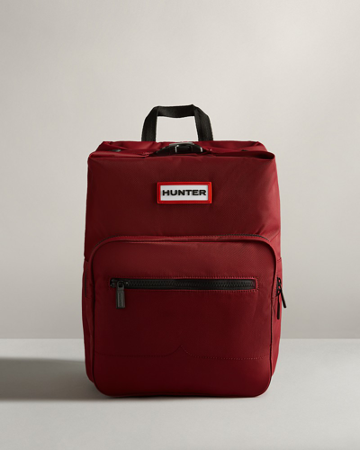 Hunter Nylon Pioneer Top Clip Backpack In Red