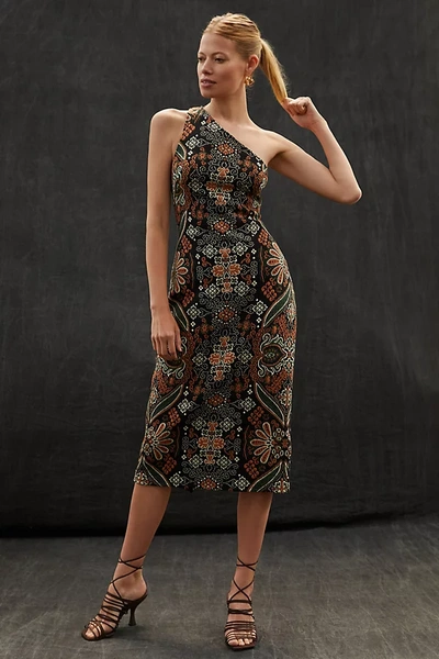 By Anthropologie Knit Jacquard Midi Dress In Assorted | ModeSens