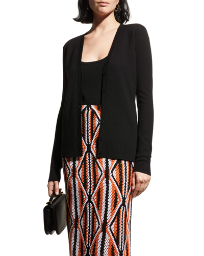 Gabriela Hearst Alexandrite Cashmere Cardigan In Black