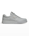 Givenchy Men's Leather 4g-logo Low-top Sneakers In Graphite
