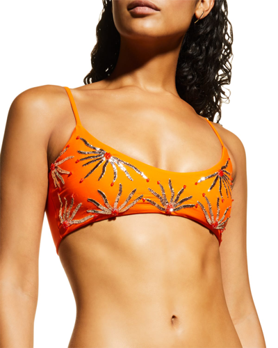 Oceanus Ruby Two-piece Bikini Set In Tangerine