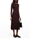 Tory Burch Polo Sweater Dress In Oxblood