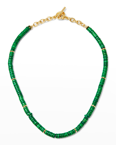 Soko Karamu Collar Necklace In Gold/green