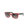 Ray Ban Rb2140 Wayfarer Mickey J22 Sunglasses Black Frame Grey Lenses Polarized 50-22 In Black
