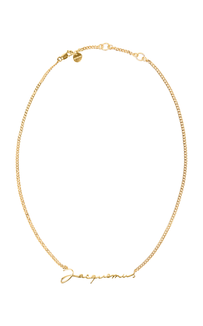 Jacquemus Logo Gold-tone Chain Necklace