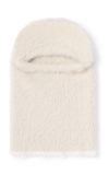 Jacquemus La Cagoule Casquette Plush Balaclava Hat In Off-white