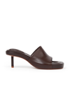 Jacquemus Les Mules Argilla Kitten-heel Sandals In Brown,white