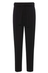 HUGO RELAXED-FIT CROPPED TROUSERS WITH TIE-UP BELT