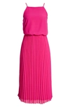 Sam Edelman Pleated Midi Dress In Magenta