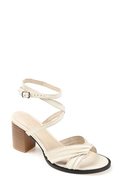 Journee Signature Freeda Ankle Strap Sandal In Ivory