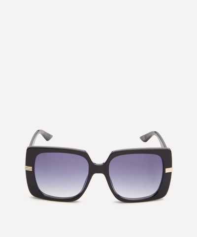 Le Specs X Missoma Phoenix Ridge Square Sunglasses In Black