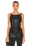 Acne Studios Womens Black Tiam Cowl-neck Satin Top 10 In Black