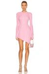 Sami Miro Vintage Asymmetric Tencel Jersey Mini Dress In Pink