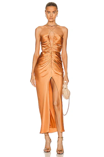 open lace back dress The Sei Asymmetrical Slant Top in Poppy