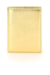 Comme Des Garçons Comme Des Garcons Wallet Laminated Leather Small Bi-fold Wallet In Gold