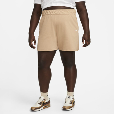 Nike Women's  Sportswear Jersey Shorts (plus Size) In Brown