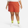 Nike Women's  Sportswear Jersey Shorts (plus Size) In Orange