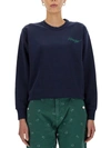 Kenzo Poppy-print Cotton Sweatshirt In Blue