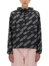 Kenzo Logo-printed Long-sleeved Jacket In Black