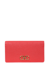 Ferragamo Continental Gancini Wallet In Red