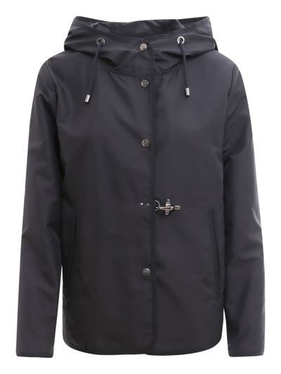 Fay Nylon Jacket With Fabric Profiles - Atterley In Blue