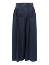 Maison Margiela Wide Leg Denim Trousers In Blue