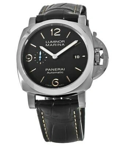 Pre-owned Panerai Luminor Marina Automatic Acciaio 44mm Black Men's Watch Pam01312