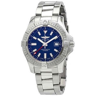 Pre-owned Breitling Avenger Gmt 45 Automatic Blue Dial Men's Watch A32395101c1a1