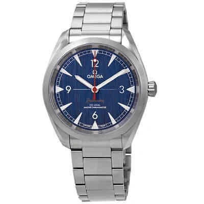 Pre-owned Omega Seamaster Railmaster Automatic Chronometer Blue Dial Men's Watch