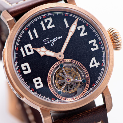 Pre-owned Sugess Tourbillon Master X Cusn8 Seagull St8230 Mechanical Men Watch Su8230ck