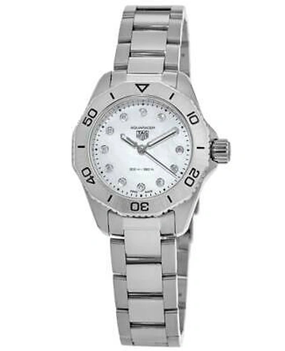 Pre-owned Tag Heuer Aquaracer Quartz Mop Diamond Dial Women's Watch Wbp1416.ba0622