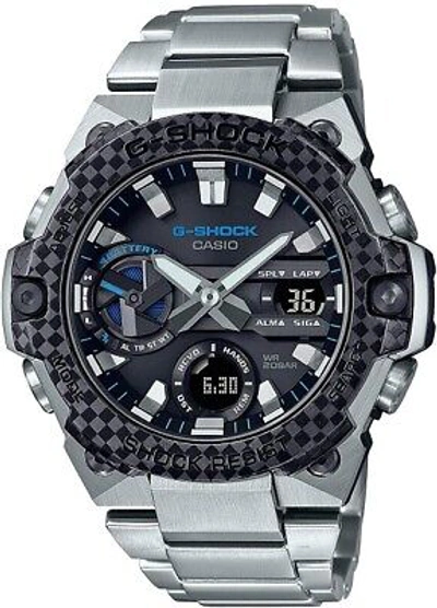 Pre-owned Casio G-shock G-steel Gst-b400xd-1a2jf Black Silver Men's Watch In Box
