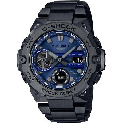 Pre-owned Casio G-shock Gst-b400bd-1a2jf Blue Black G-steel Carbon Men`s Watch In Box