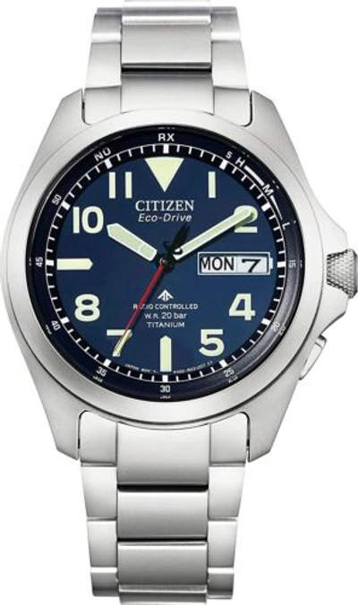Pre-owned Citizen Promaster Land Eco-drive At6080-53l Solar Men's Watch From Japan