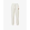 Kenzo Flower-print Cotton Jogging Bottoms In Pale Grey