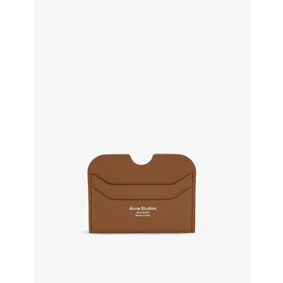 Acne Studios Camel Brown Elma Large Leather Card Holder