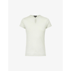 Theory Slim-fit Keyhole Cotton T-shirt In Mint