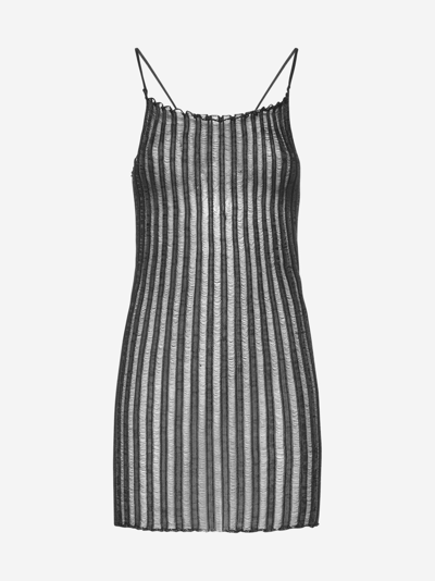 A. Roege Hove Black Patricia Sheer Mini Dress