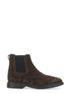 Hogan Man Ankle Boots Brown Size 10 Soft Leather In Brown
