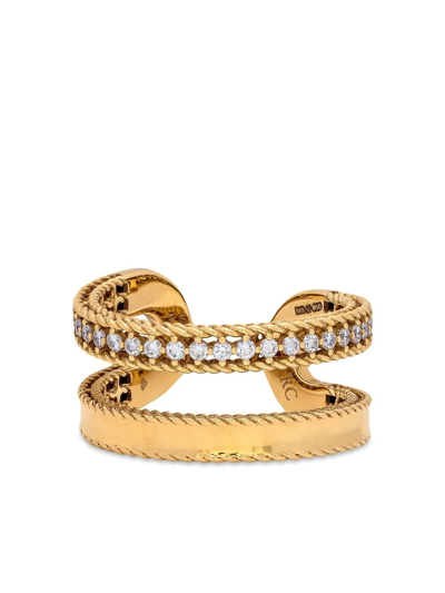 Roberto Coin 18kt Yellow Gold Princess Diamond Double Ring