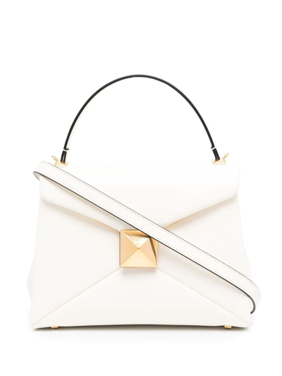 Valentino Garavani One Stud Small Leather Handbag In White
