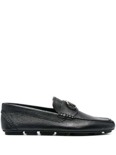 Valentino Garavani Valentino Vlogo Signature Slip-on Loafers In Black