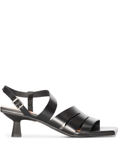 Ganni Black Strappy Heeled Sandals