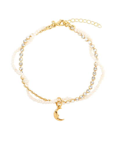 Hermina Athens Gold-plated Sylvia Pearl Bracelet